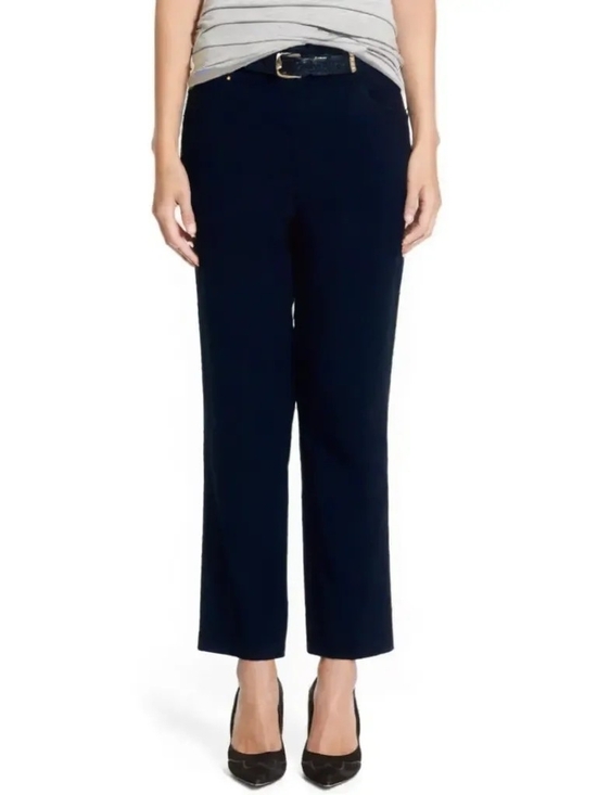 St. John Sport by Marie Gray Pants - St. John Sport - Marie Gray Black Stretch Classic Black Straight-Leg Pants, sz 8